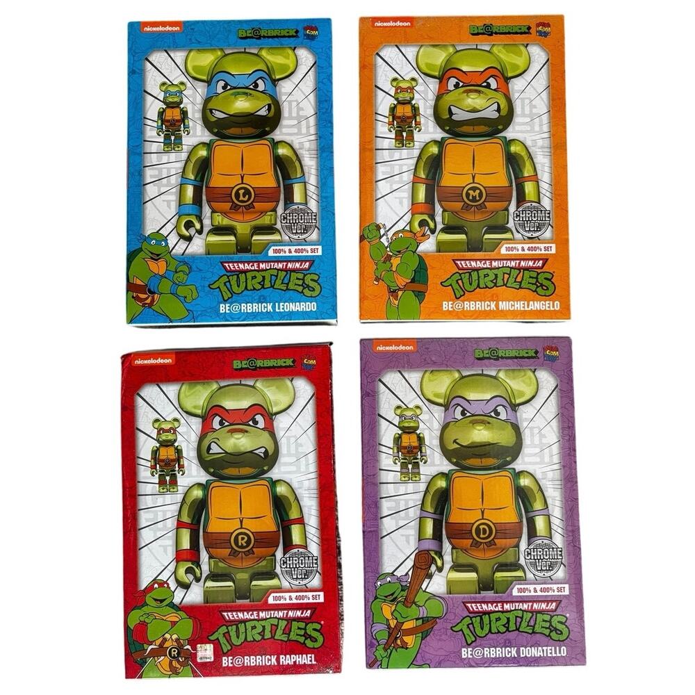 Nickelodeon Bearbrick Ninja Turtles Display Boxes ONLY - Great Condition